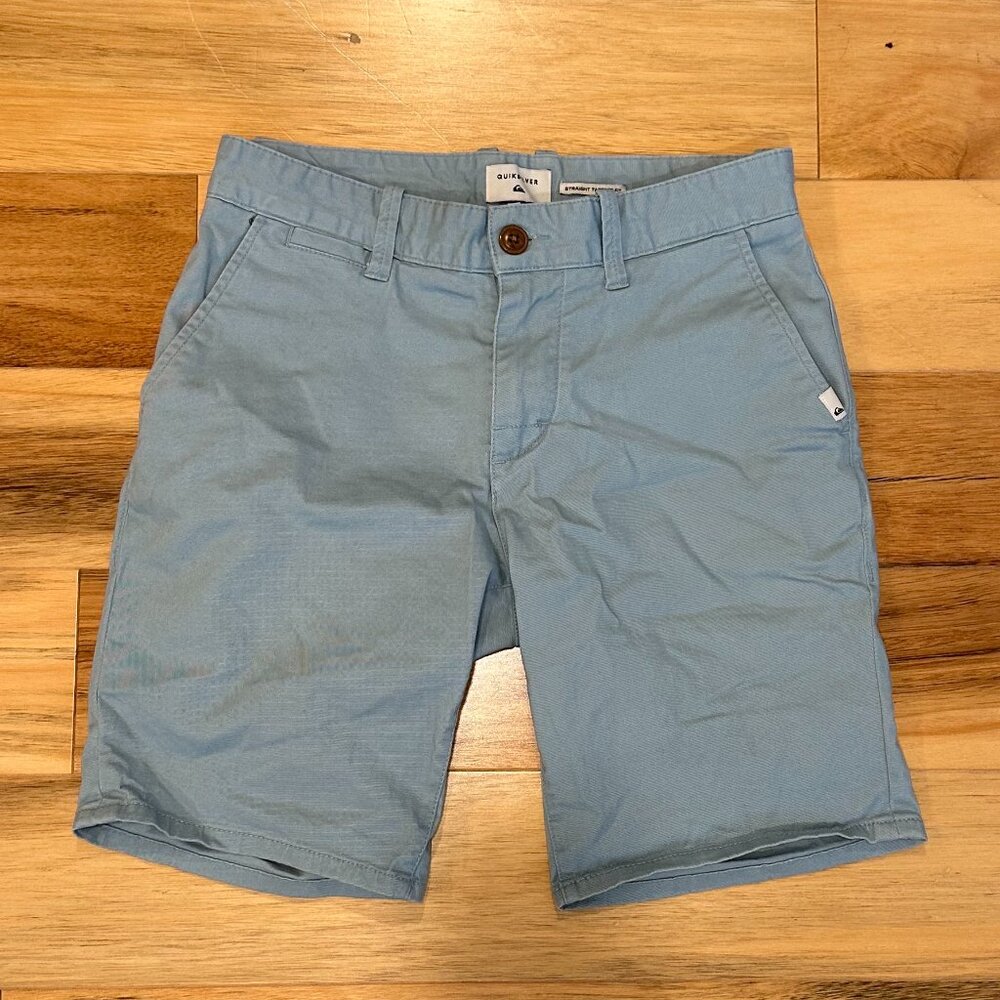 Men's Quiksilver Light Blue Shorts – Size 28, Straight Fit